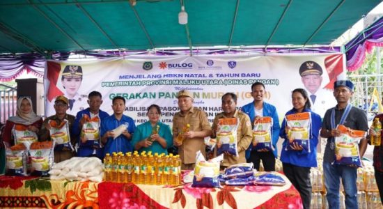 Jelang Nataru, Pemprov Maluku Utara Gelar Gerakan Pangan Murah di Galala