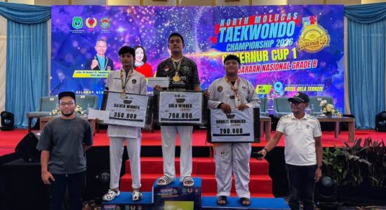 Abdi, Anak Kepala BPJN Juara Taekwondo Gubernur Cup I, Banggakan Maluku Utara