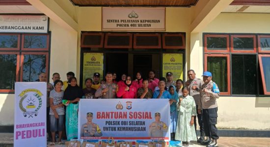 Polsek Obi Selatan Berbagi di Bulan Ramadan, Salurkan Bansos hingga Bukber