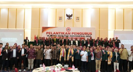 Pengurus Baru IDI Maluku Utara Dikukuhkan, Kolaborasi Pelayanan Kesehatan Diperkuat