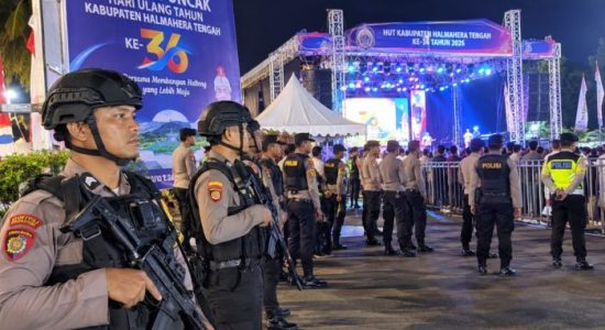 Polres Siagakan 100 Personel di Malam Puncak HUT ke-36 Halmahera Tengah