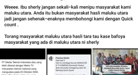 [PREBUNKING]: Waspada Hoaks Quick Count Pilkada Maluku Utara