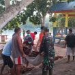 Aksi Lingkungan, TNI dan Warga Bersihkan Wisata Pantai Luari di Tobelo