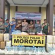 Polres Morotai Tindak Peredaran Miras, Ratusan Liter Dimusnahkan