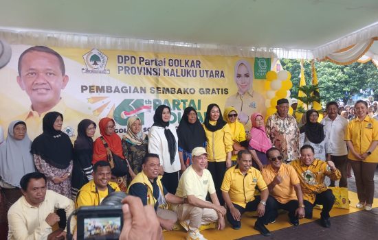 HUT ke-61 Golkar, Partai Golkar Maluku Utara, Tebar 48 Ribu Paket Sembako