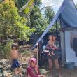 Derita Satu Keluarga Halmahera Selatan Tinggal di Tenda Usai Kebakaran Rumah